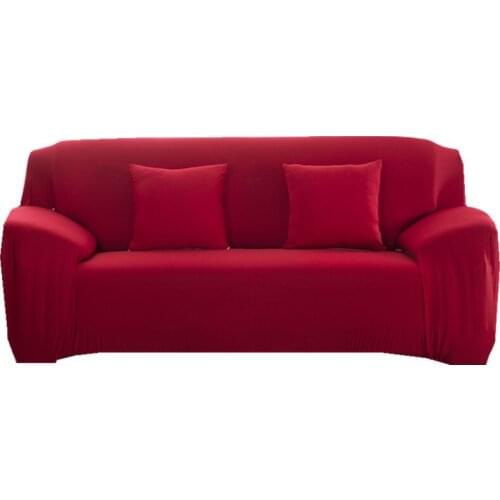 Solid Color Elastic Sofa Cover For Living Room Case For Sofa Home Cover Stretch Seat Sofa Spandex 1/2/3/4 Covers Couch Sectional
