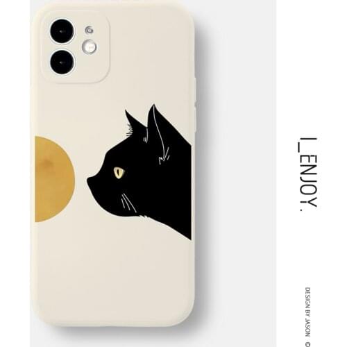 Official Original Soft Silicone Case for Apple iPhone 11 12 13 Pro MAX SE 2020 XR XS X 6 6s 7 8 Plus Shockproof Cute Phone Cover