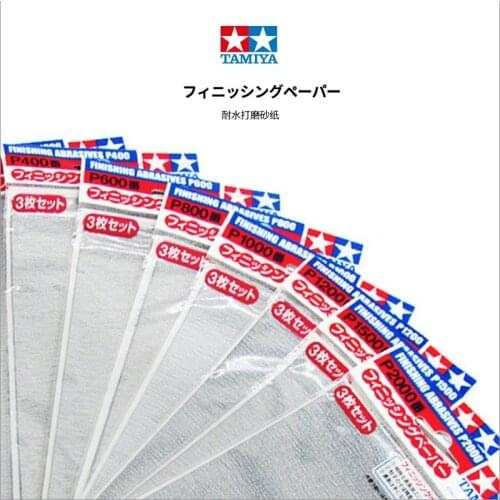 Tamiya Finishing Abrasives P180~P3000 For Scale Model Modeler Craft Tools Sanding Hobby Accessory