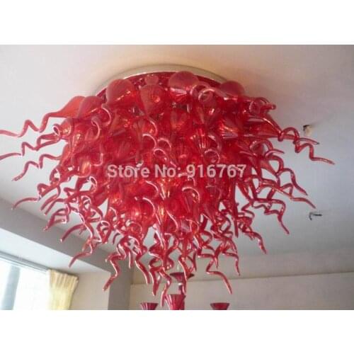 Free Shipping Western Style Pretty Glass Ceiling Hanging Lamp
