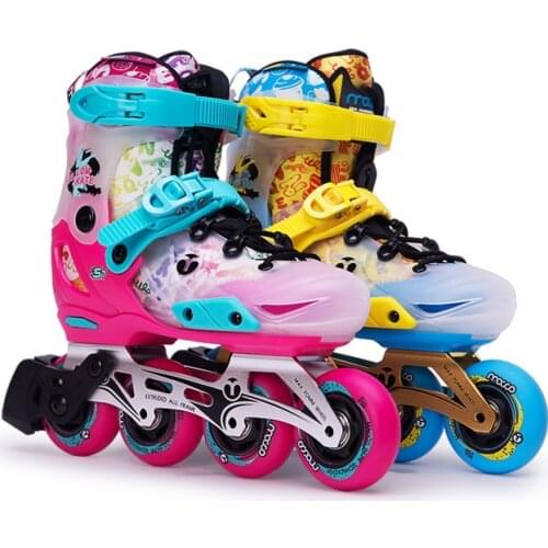 MACCO professional Roller Skates For Kids Adjustable Kids Boys Girls the skating shoes injection molded shell Four sizes