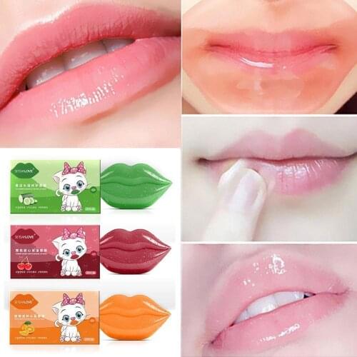 Crystal Collagen Lip Mask Pads Lip Care Moisture Essence Anti Aging Wrinkle Gel Patches Lips Mask Repair Lip Lines