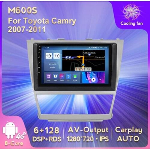 RDS DSP Android 11 IPS RAM 6G ROM 128G Car Multimedia Player Car Audio For Toyota Camry 2007-2011 Multimedia Video Player
