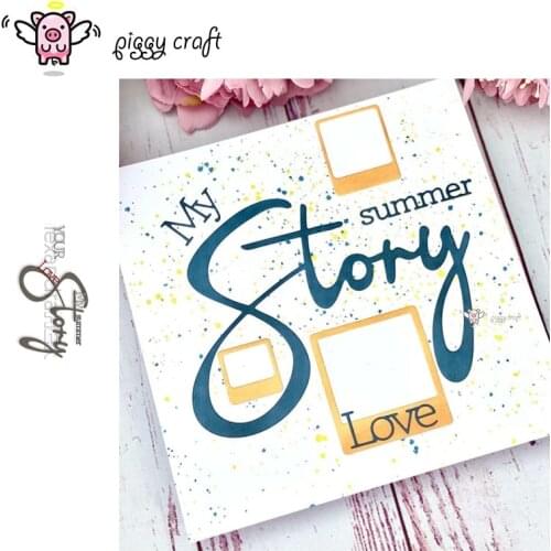 Piggy Craft metal cutting dies cut die mold Story letter decoration Scrapbook paper craft knife mould blade punch stencils dies