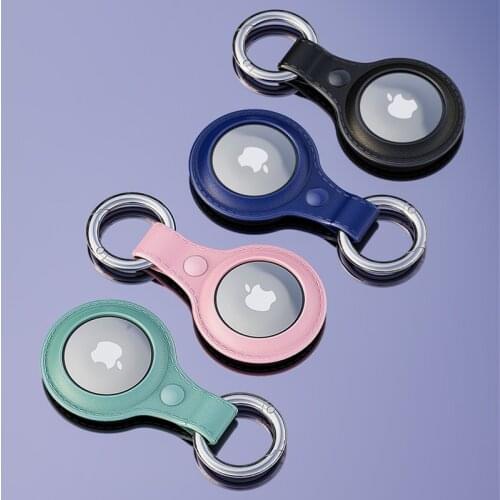 High Quality Leather Case For Apple AirTag Protective Bumper Cover For Apple Locator Tracker Anti-lost Device Tracker Buckle