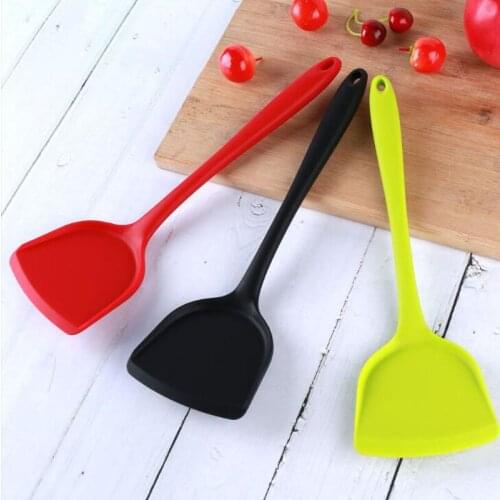 1Pcs Silicone Turner Spatula Fried Shovel Egg Fish Frying Pan Scoop Cooking Utensils Kitchen Tools Gadget Cooking Accessories