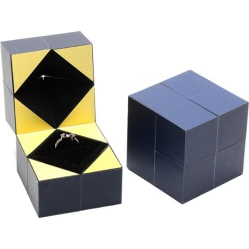 100pcs 7x7x7cm Empty Ring box Proposal ring Jewelry boxes storage container For gift