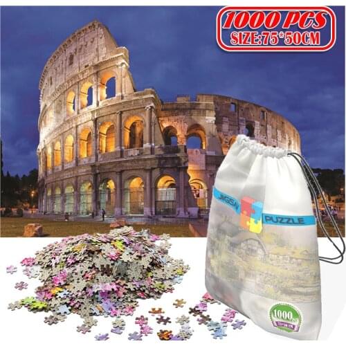 1000Pcs The Colosseum 3D Jigsaw Puzzles Adults Game Toys for Toys Boring Game Building Assembling Educational Toys