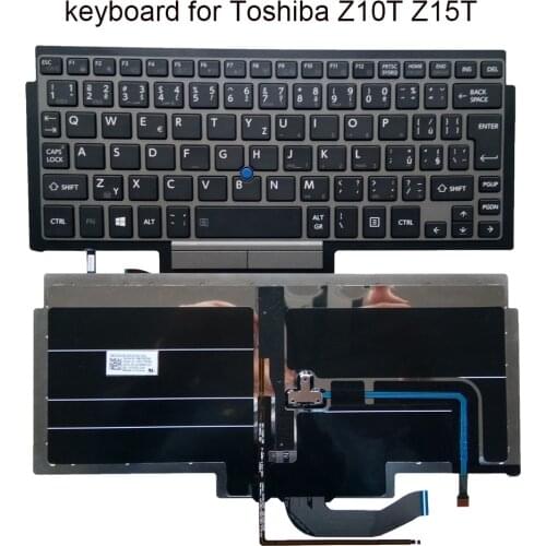 Czech backlight keyboards for Toshiba portege Z10t Z10T-A Z10T-B Z15T-A Z10T-A-003 005 CZ laptop keyboards G83C000DR3 NSK-TW2BN