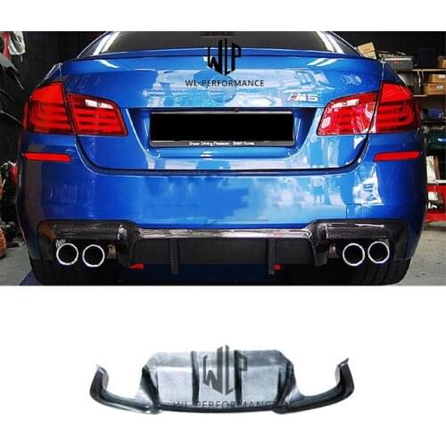 F10 F18 5 Series High Quanlity Carbon Fiber Rear Lip Diffuser Car Styling for BMW F10 F18 3D Style M5 MT Car Body Kit 14-17