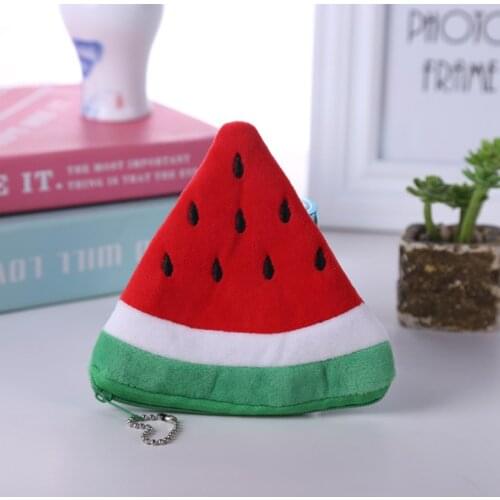 Fruit Shape Wallet Kids Cartoon Purses Watermelon Coin Wallet Fruit Coin Pouch Baby Girls Money Change Purse Clutch Money Bags