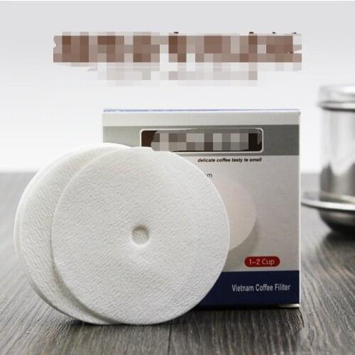 Brown Memory Vietnamese Kettle Coffee Filter Paper Drip Pot Mocha Pot Special Filter Paper Circular Filter Paper 100 Pieces