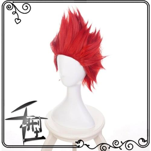 My Boku No Hero Academy Eijirou Kirishima Eijiro Red Short Heat Resistant Wig Cosplay Wig + Cap