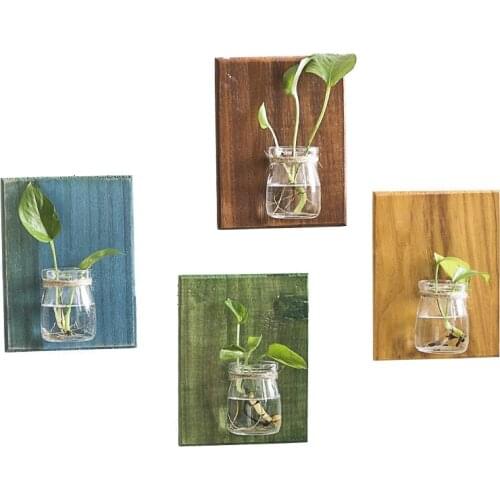 Creative Wall-mounted Hydroponic Vase Succulents Hanging Basket Flower Pot Flower Home Living Room Decro