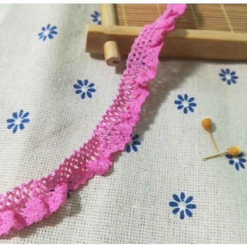 1Yards Guipure Rose Red Lace Ribbon 1.5cm Elastic Stretch Lace Trim Elastic Lace Fabric Crafts Materials Sewing Accessories ZA14