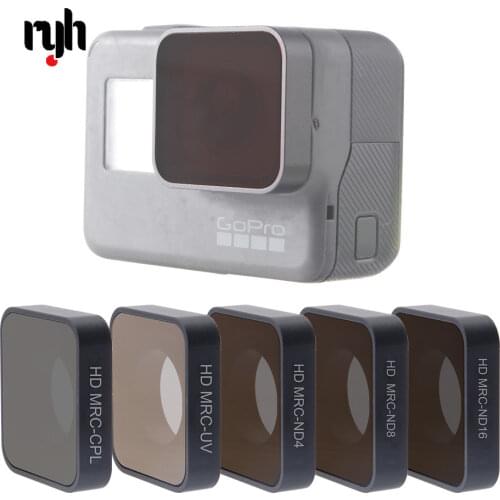 For Go Pro Hero 5 6 7 Lens Accessories UV CPL ND 4 8 16 Neutral Density Filters Set For GoPro Hero5/6/7 Black Action Camera