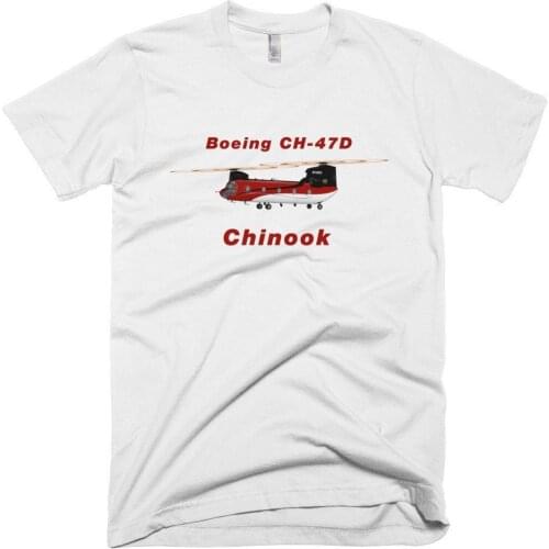 Hip Hop Novelty T Shirts MenS Brand Clothing Boeing Chinook (Red/Black) Helicopter T-shirt - Personalized with Your Tee Shirt