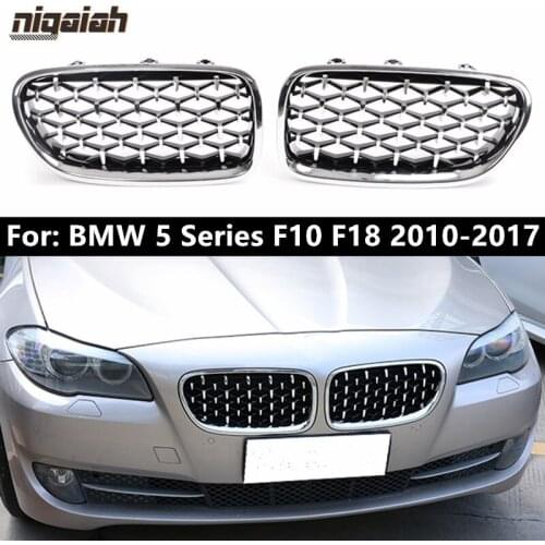 Diamond Kidney Racing Grill for BMW F10 Grill 5 Series 520i 528i 518d 520d 2010-2017 Front Sport Bumper Grilles Car Accessories