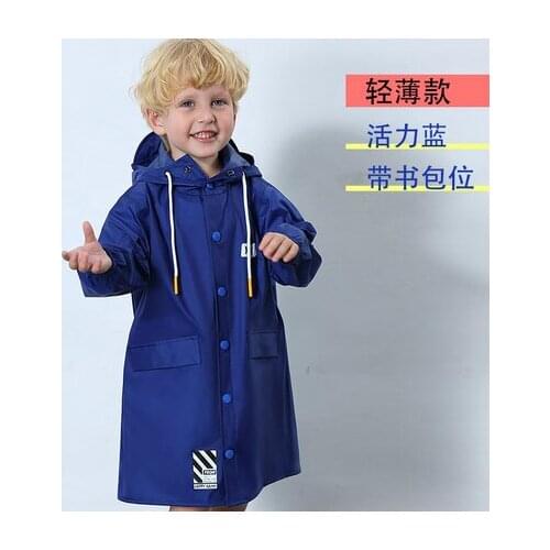 Kids Raincoat Kindergarten Children Students With Bag Poncho Toddler Raincoat Windbreaker Fashion Waterproof Jacket Universal