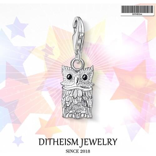 Owl Charms Pendant,2018 Fashion Jewelry 925 Sterling Silver Trendy Gift For Women Girls Fit Bracelet Necklace Bag