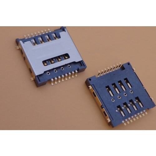 5pcs/lot Dual 8P SIM card reader socket connector replacement for Huawei Y320 G7300 T00 Y325 y518 g600 g7300 top quality