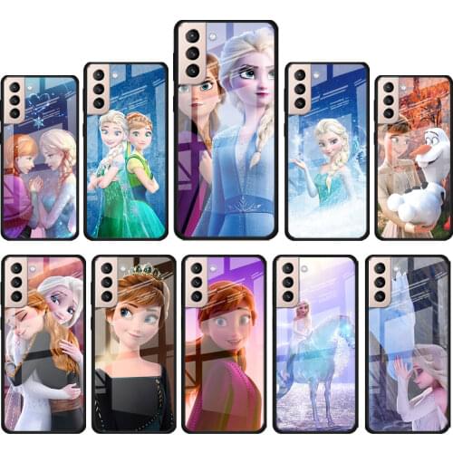 Disney Princess Aisha Ann for Samsung Galaxy S21 Ultra Plus A72 A52 4G 5G M51 M31 M21 Luxury Tempered Glass Phone Case Cover