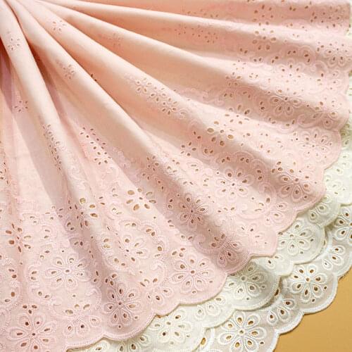 100% Cotton Lace Fabric Dress Shirt Doll Skirt Home Furnishing Soft Bed Accessories Decorative Fabric 43cm Width VQX165911