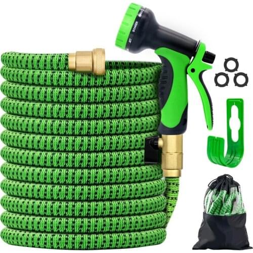 Garden Hose Expandable 25-75FT High Pressure Car Wash Plastic Pipe Magic Flexible Water Hose With Spray Gun For Watering
