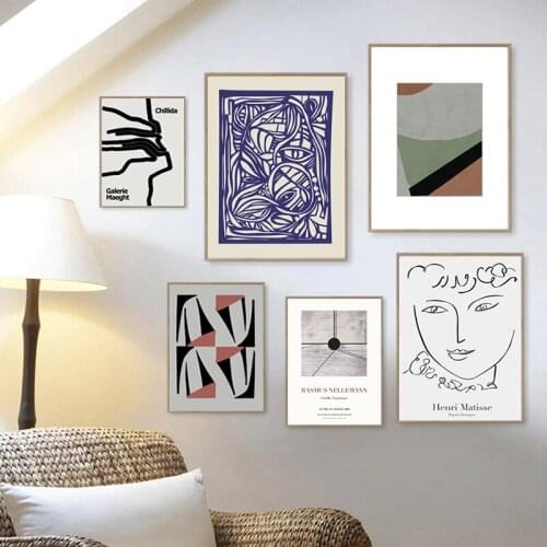 Scandinavian Wall Art Pictures Matisse Rasmus Nellemann Abstract Art Painting Canvas Prints Exhibition Posters Living Room Decor