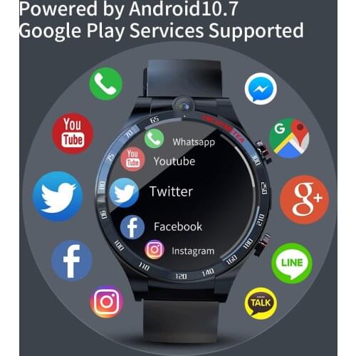 LOKMAT APPLLP 4 Smart Watch Phone Android Wifi Dual Camera Full Round Touch Smartwatches Men RAM 4G ROM 128G GPS Watch