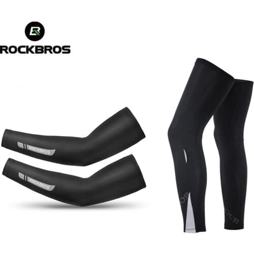 ROCKBROS Suncreen Arm Sleeves leggings Cycling Basketball Camping UV Protect Sports Safety Gear Arm Leg Warmers Cover