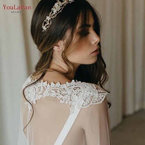 YouLaPan G36 Bridal Mesh Shoulder Cape Wedding Accessories Lady Party Lace Cloak Shrug Bridal Shawl Cathedral Length Tulle Veil