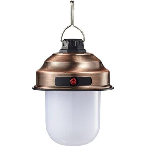 Chargeable 3 Light Modes LED Camping Lantern with Battery Indicator,Outdoor Portable Lanterns for Emergency, Hiking, Home