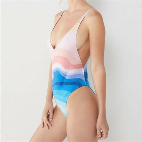 Women One-piece Swimsuit 2019 Bodycon Print Swimwear Push Up Monokini Bathing Suit Bikini Beachwear Lot