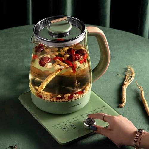 1.8L Multifunction Kettle Retro Green Multifunction Automatic glass Electric Health Pot Kettle