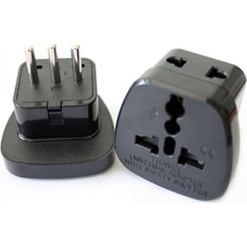 1PC black Electrical socket With safety door UK/AU/US/EU to Italy Home Use Adaptor Tourism Travel power plug Converter