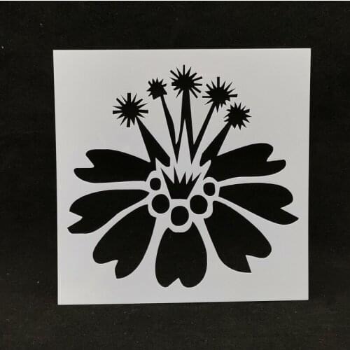 13*13 FLower pvc Layering Stencils for DIY Scrapbooking/photo album Decorative Embossing DIY Paper Cards Crafts