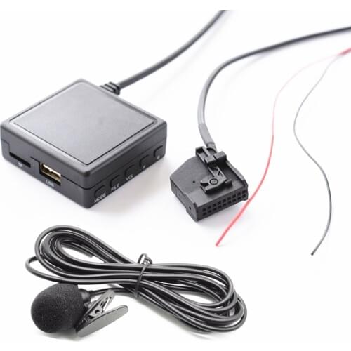 18Pin 3.5mm Audio AUX IN Bluetooth Microphone Cable Adapter For Mercedes Benz Comand 2.0 W203 W209 W211