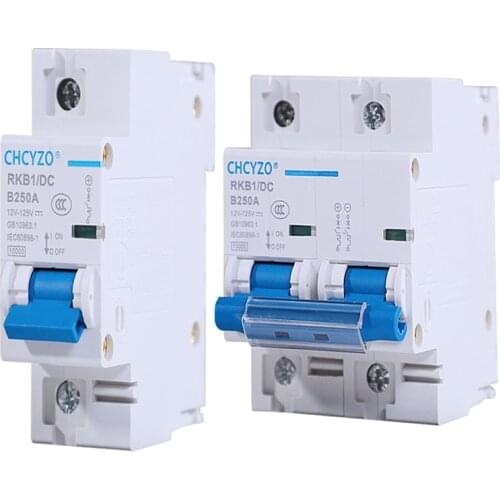 1P 2P DC Breaker 12V 24V 36V 48V 96V 120V DC Mccb Circuit Breaker 100A 150A Solar Battery Protector Car Charging Pile Isolator