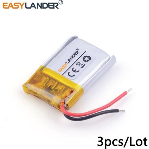 3pcs/Lot 3.7v lithium Li ion polymer rechargeable battery 401517 70mAh For MP3/4/5 Bluetooth Earphones battery monitor 041515