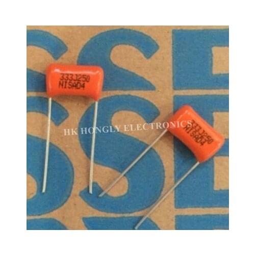 50PCS CBB 333J250 473J250 684J250 0.033UF 0.047UF 0.68UF 250V P=10mm Film Capacitor