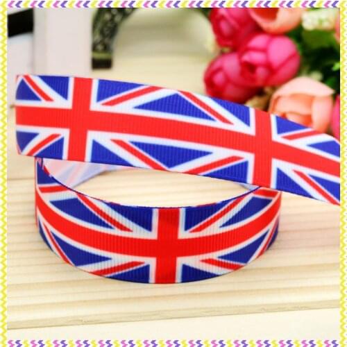 7/8'' Free shipping UK frag printed grosgrain ribbon hairbow headwear party decoration diy wholesale OEM 22mm P4456