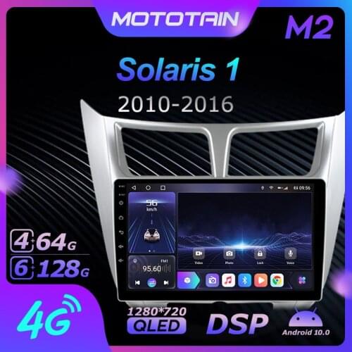6G+128G Android 10.0 Car Radio GPS for Hyundai Solaris 1 2010 - 2016 GPS Navi Setreo System with 4G LTE DSP SPDIF 1280*720