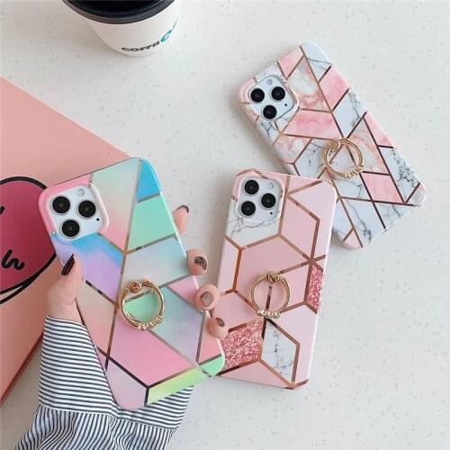 BotexBling Marble holder stand phone case for samsung galaxy note20 S20 ultra S8 S9 S10 Plus S20FE note10 pro note8 note9 Cover