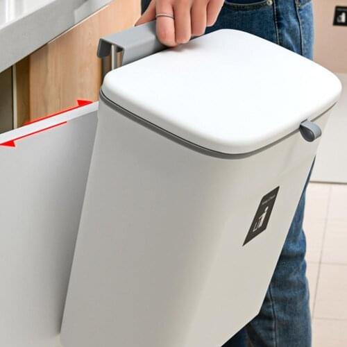 Household Double open Hanging Trash Can basket garbage can Creative Classification trash bin Multifunction Clamshell Trash
