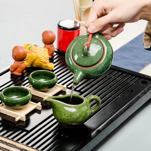 Purple Clay Kung Fu Tea Sets Drinkware Tea Cup Tureen Infuser Chinese Tea Ceremony with Gaiwan Chahai Teapot Tea Table A024
