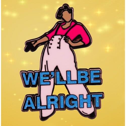 Fine Line Lyrics We'll Be a Fine Line We'll Be Alright Enamel Brooch Pins Badge Lapel Pin Metal Fashion Jewelry Accessories