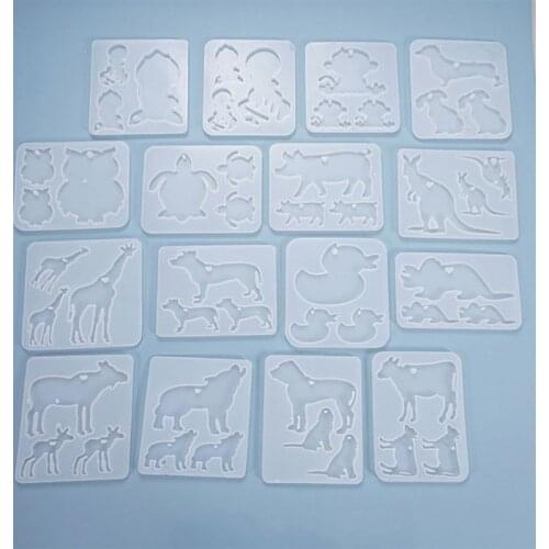 Resin Crystal Epoxy Mold Decoration Pendant Keychain Casting Silicone Mould DIY Crafts Making Tools