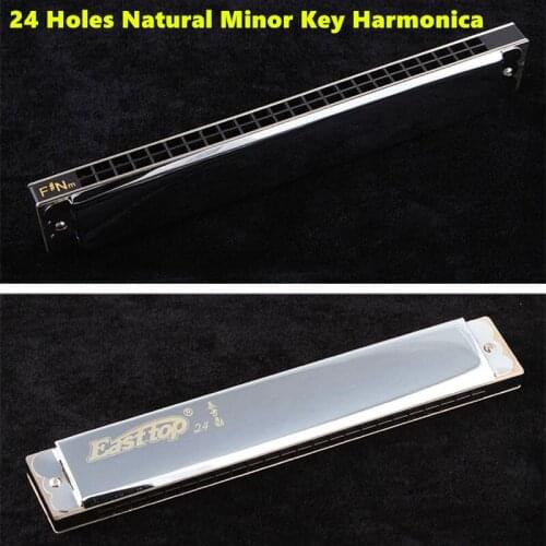 24 Holes Natural Minor Key Harmonica Tremolo Armonica Easttop Mouth Ogan Instrumento Musical 24 Hole Natural Minor Key Harmonica