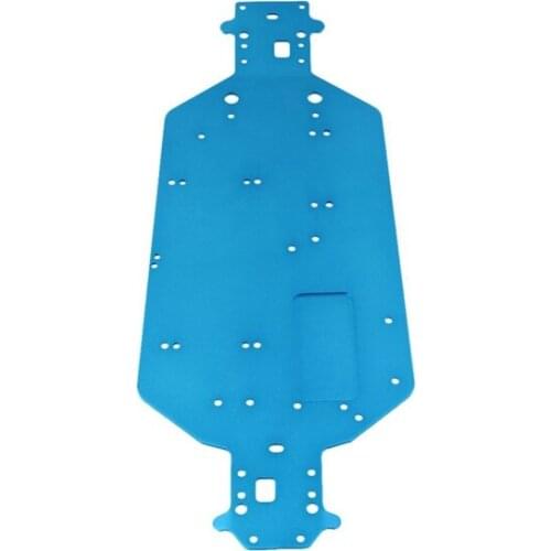 Hot RC Car 1/10 HSP 04001 Aluminum Alloy Metal Chassis Upgrade Parts for Buggy Bigfoot Truck 94107 94170 94118 94111 Blue